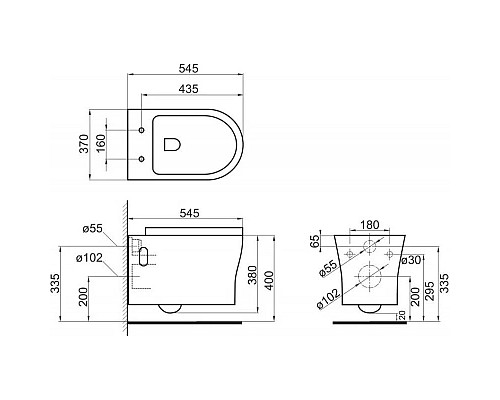 Купить Подвесной безободковый унитаз BelBagno Ancona BB1224CHR-SM в магазине сантехники Santeh-Crystal.ru