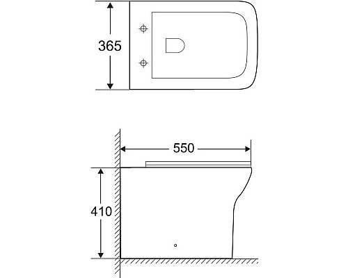 Заказать Приставной безободковый унитаз BelBagno Romano BB248CBR в магазине сантехники Santeh-Crystal.ru