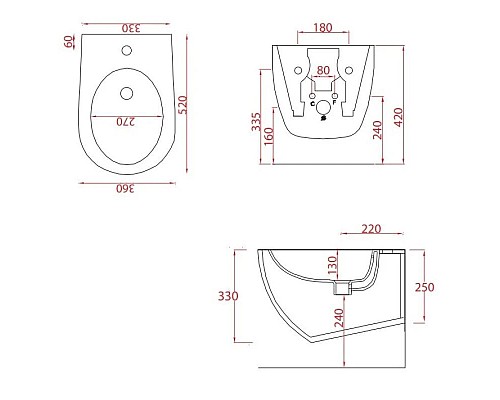 Заказать Подвесное биде Artceram File 2.0 FLB001 13 00 arancio cammeo в магазине сантехники Santeh-Crystal.ru