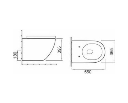 Купить Подвесной безободковый унитаз с сиденьем микролифт SantiLine SL-5002MB в магазине сантехники Santeh-Crystal.ru