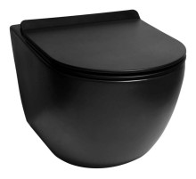 Подвесной безободковый унитаз с сиденьем микролифт SantiLine SL-5002MB