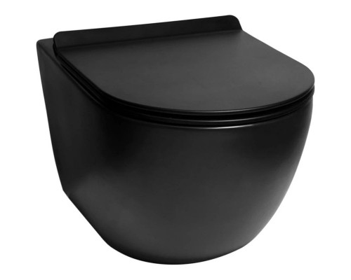 Купить Подвесной безободковый унитаз с сиденьем микролифт SantiLine SL-5002MB в магазине сантехники Santeh-Crystal.ru