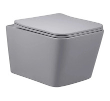 Унитаз подвесной Vincea Q-Line VT1-12MG безободковый, с сиденьем микролифт, серый матовый