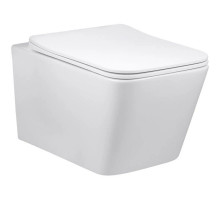 Унитаз подвесной Vincea Q-Line VT1-12MW безободковый, с сиденьем микролифт, белый матовый