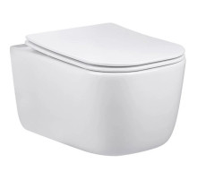 Унитаз подвесной Vincea Core VT1-28 безободковый, с сиденьем микролифт, белый