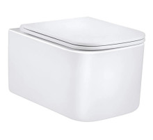 Унитаз подвесной Vincea Ultra VT1-32 безободковый, с сиденьем микролифт, белый