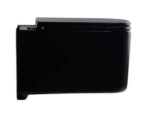 Унитаз подвесной Vincea Ultra VT1-32MB безободковый, с сиденьем микролифт, черный матовый