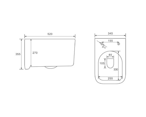 Унитаз подвесной Vincea Ultra VT1-32MB безободковый, с сиденьем микролифт, черный матовый