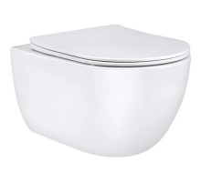 Унитаз подвесной Vincea Evo VT1-34 безободковый, с сиденьем микролифт, белый