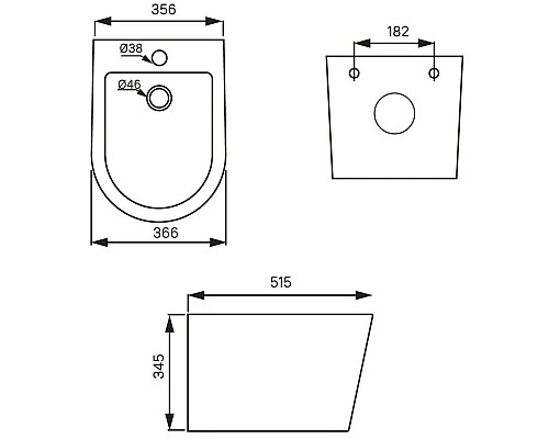 Купить Подвесное биде IDDIS Calipso CALRW02i82 в магазине сантехники Santeh-Crystal.ru