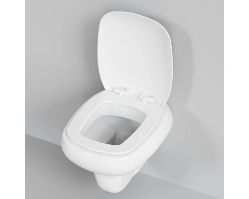 Приобрести Подвесной безободковый унитаз с сиденьем микролифт Ambassador Diamond 123T20001R-122T20001 в магазине сантехники Santeh-Crystal.ru