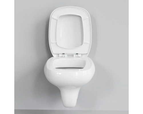 Приобрести Подвесной безободковый унитаз с сиденьем микролифт Ambassador Diamond 123T20001R-122T20001 в магазине сантехники Santeh-Crystal.ru