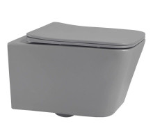 Подвесной безободковый унитаз с сиденьем микролифт Abber Rechteck AC1201MG