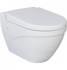 Подвесной безободковый унитаз с сиденьем микролифт Ambassador Nord 133T20101-132T20101