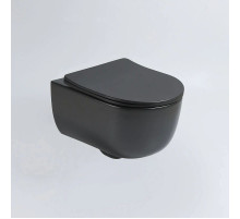 Подвесной безободковый унитаз с сиденьем микролифт Vincea Evo VT1-34SMB