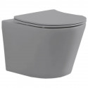 Унитаз подвесной Vincea Piatti VT1-11MG безободковый, с сиденьем микролифт, серый матовый