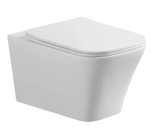 Унитаз подвесной Vincea Cool VT1-210 безободковый, с сиденьем микролифт, белый