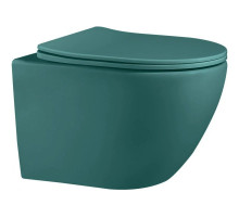 Подвесной безободковый унитаз с сиденьем микролифт Abber Bequem AC1101MBG