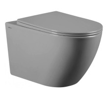 Подвесной безободковый унитаз с сиденьем микролифт Abber Bequem AC1103MG