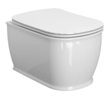 Унитаз подвесной Ambassador Royal 263K19002RS безободковый, с сиденьем микролифт, белый глянец