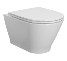 Унитаз подвесной Ambassador Elysium 183K19002RS безободковый, с сиденьем микролифт, белый глянец