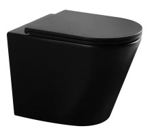 Приставной безободковый унитаз с сиденьем микролифт GID TRS-263BM