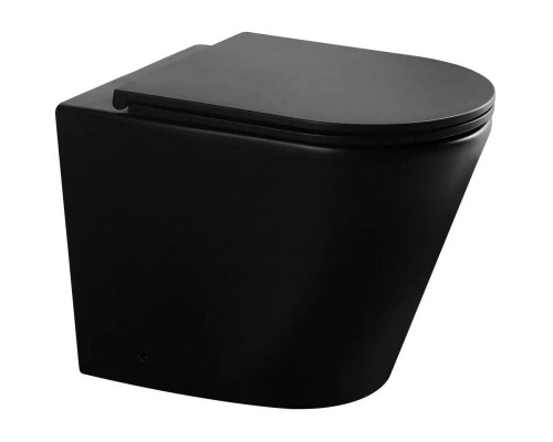 Заказать Приставной безободковый унитаз с сиденьем микролифт GID TRS-263BM в магазине сантехники Santeh-Crystal.ru