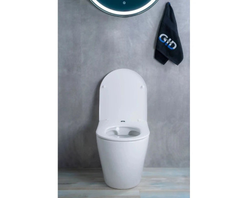 Приобрести Приставной безободковый унитаз с сиденьем микролифт GID TRS-269 в магазине сантехники Santeh-Crystal.ru