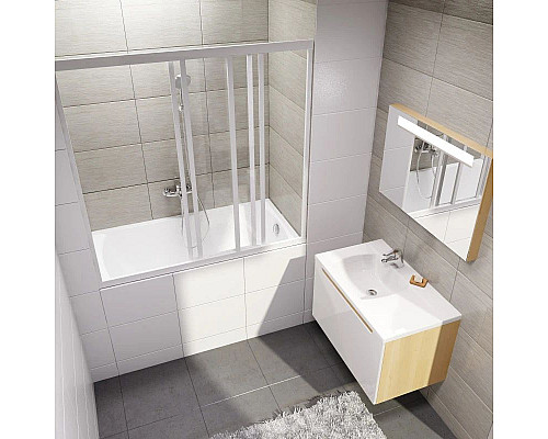 Купить Шторка для ванны Ravak AVDP3 - 150 белый Transparent 40VP0102Z1 в магазине сантехники Santeh-Crystal.ru