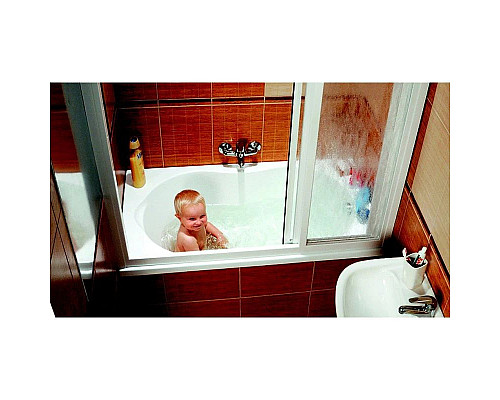 Приобрести Шторка для ванны Ravak AVDP3 - 160 белый Rain 40VS010241 в магазине сантехники Santeh-Crystal.ru