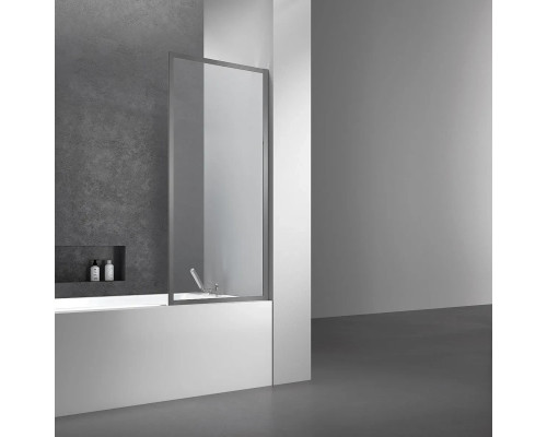 Шторка на ванну Vincea VSB-41700CLGM 70 см, профиль вороненая сталь, стекло рифленое