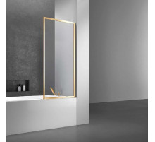 Шторка на ванну Vincea VSB-41700CLG 70 см, профиль золотой матовый, стекло прозрачное