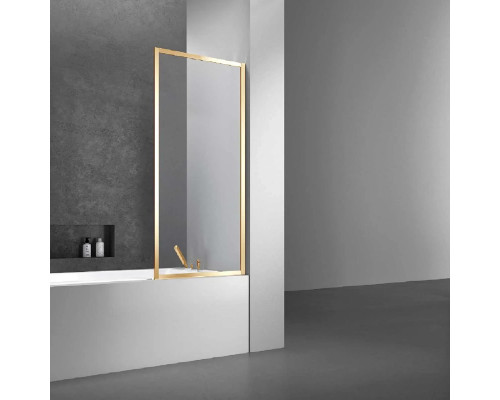 Шторка на ванну Vincea VSB-41700CLG 70 см, профиль золотой матовый, стекло прозрачное