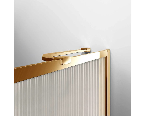 Шторка на ванну Vincea VSB-41700FLG 70 см, профиль золотой матовый, стекло рифленое