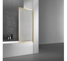 Шторка на ванну Vincea VSB-41700FLG 70 см, профиль золотой матовый, стекло рифленое