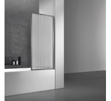 Шторка на ванну Vincea VSB-41700FLGM 70 см, профиль вороненая сталь, стекло рифленое