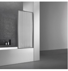 Шторка на ванну Vincea VSB-41700FLGM 70 см, профиль вороненая сталь, стекло рифленое