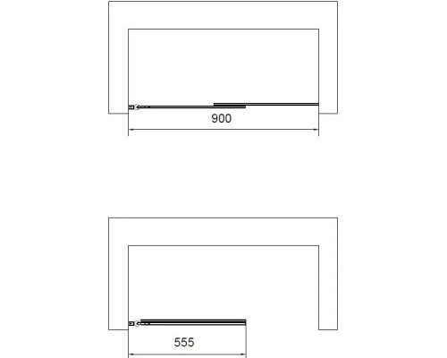 Шторка для ванны Vincea VSB-6E900CL-L 90 см L, профиль хром, стекло прозрачное