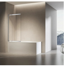 Шторка для ванны Vincea VSB-6E900CL-L 90 см L, профиль хром, стекло прозрачное