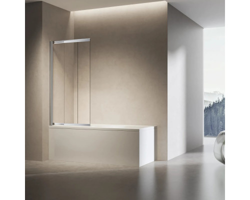 Шторка для ванны Vincea VSB-6E900CL-L 90 см L, профиль хром, стекло прозрачное