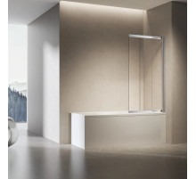 Шторка для ванны Vincea VSB-6E900CL-R 90 см R, профиль хром, стекло прозрачное