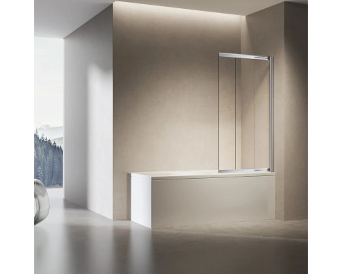 Шторка для ванны Vincea VSB-6E900CL-R 90 см R, профиль хром, стекло прозрачное