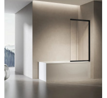 Шторка для ванны Vincea VSB-6E900CLB-R 90 см R, профиль черный матовый, стекло прозрачное