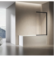 Шторка для ванны Vincea VSB-6E900CLB-R 90 см R, профиль черный матовый, стекло прозрачное