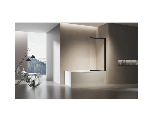 Шторка для ванны Vincea VSB-6E900CLB-R 90 см R, профиль черный матовый, стекло прозрачное