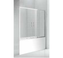 Шторка для ванны Cezares Eco 170 см прозрачное стекло ECO-O-VF-2-170/145-C-Cr