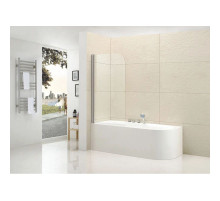 Шторка для ванны Cezares Eco 80 см текстурное стекло ECO-V-1-80/140-P-Cr-L