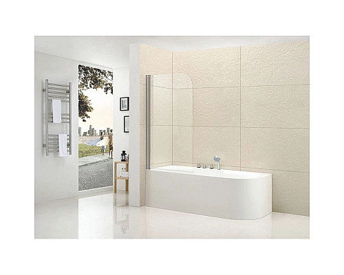 Заказать Шторка для ванны Cezares Eco 80 см текстурное стекло ECO-V-1-80/140-P-Cr-L в магазине сантехники Santeh-Crystal.ru