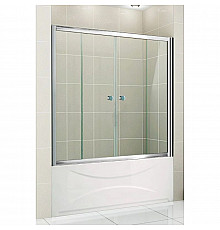 Шторка для ванны Cezares Pratico 150 см текстурное стекло PRATICO-VF-2-150/140-P-Cr