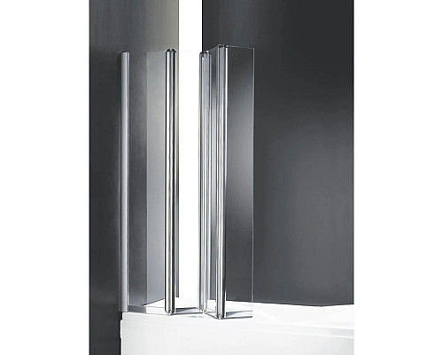 Купить Шторка для ванны с одним неподвижным стеклом Cezares Trio 90 см текстурное стекло TRIO-W-V-3-90/140-P-Cr-L в магазине сантехники Santeh-Crystal.ru